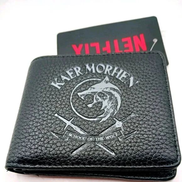The Witcher Kaer Morhen Logo Bifold Wallet -New With Tags Black - Picture 9 of 9